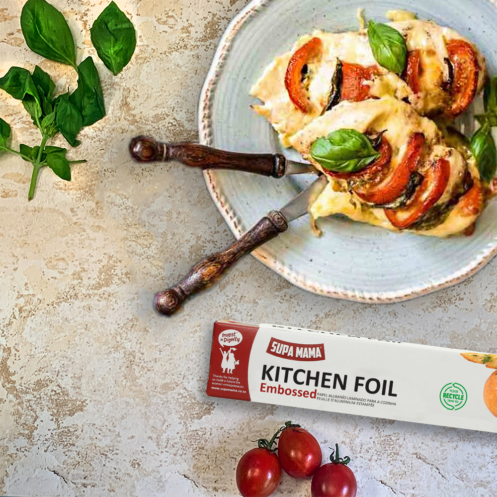 Caprese chicken foil pack