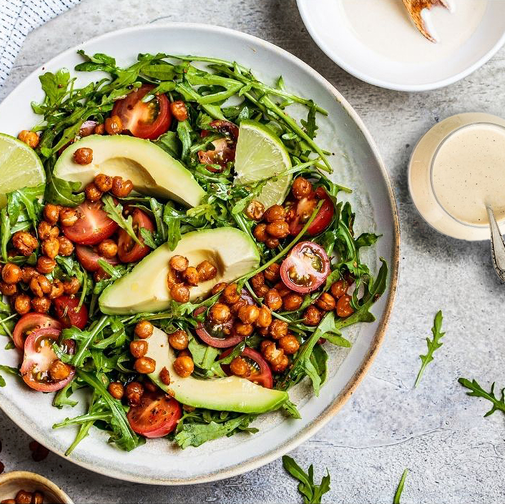 Roasted Chickpea Salad & Buttermilk Plum Cake!