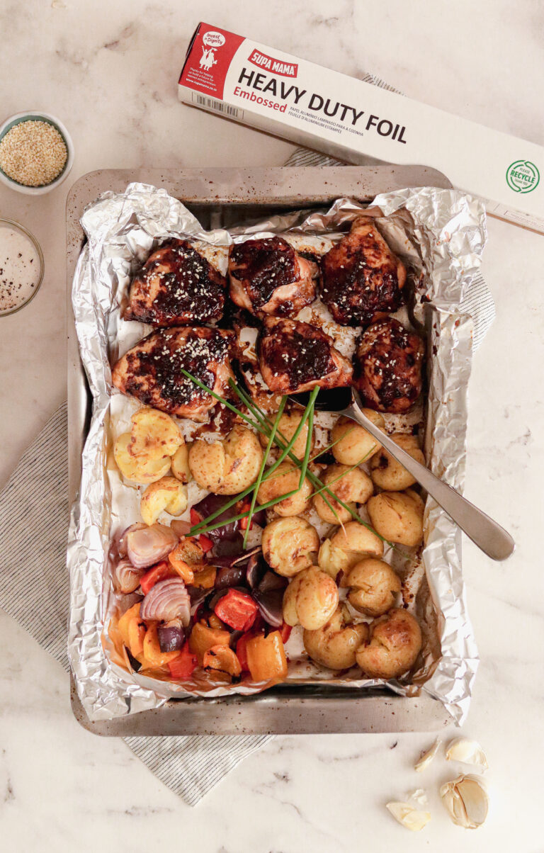 mixed chicken tray bake