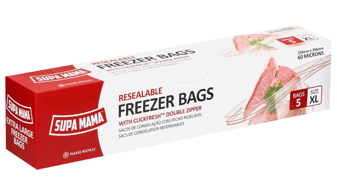 Extra Large (XL) Freezer Bags (12 x 5 bags) - Supa Mama®